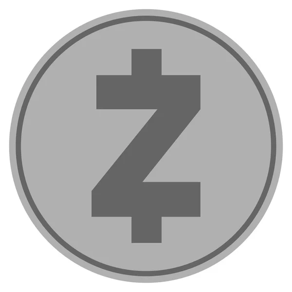 Zcash Silbermünze — Stockvektor