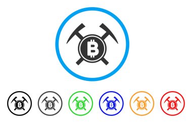 Bitcoin araştırma yuvarlak simge Çekiçler