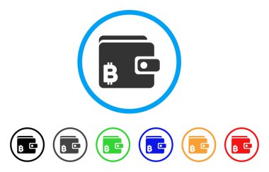 Bitcoin cüzdan simgesi yuvarlak