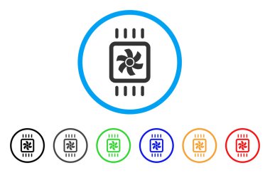 Çip soğutma yuvarlak simge