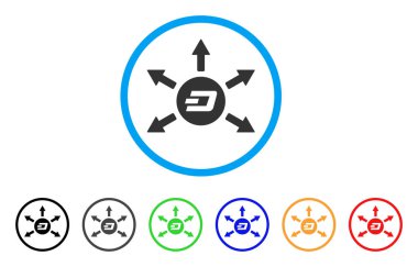 Dash para ödeme okları yuvarlak simge