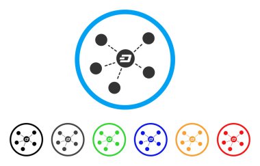 Dash para ilişkileri yuvarlak simge