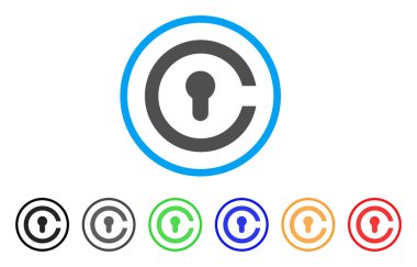 Anahtar deliği yuvarlak simge