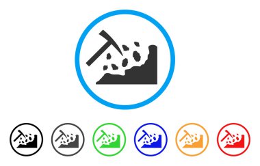 Çekiç yuvarlak simge madencilik kaya