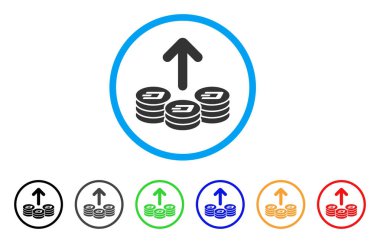 Dash paralar yuvarlak simge harcamak