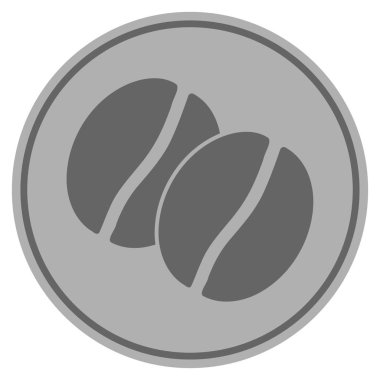 Kahve çekirdekleri sikke gümüş