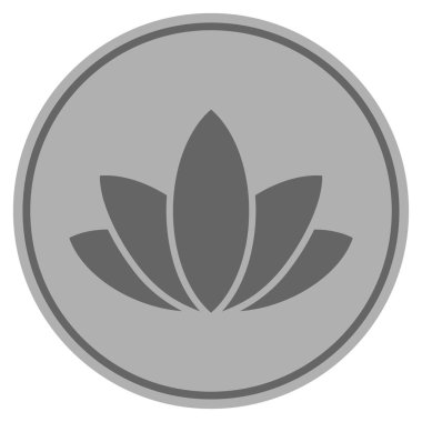 Lotus çiçeği gümüş sikke