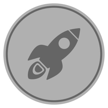 Uzay roketi gümüş sikke