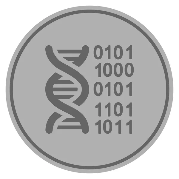 Genome Silver Coin — Stock Vector