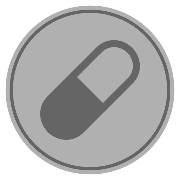 Léky Granule stříbrná mince — Stockový vektor