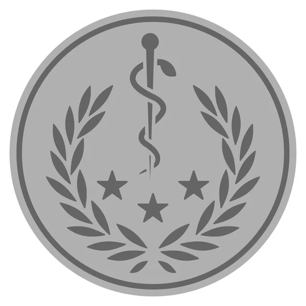 Zdravotnické Logo stříbrná mince — Stockový vektor
