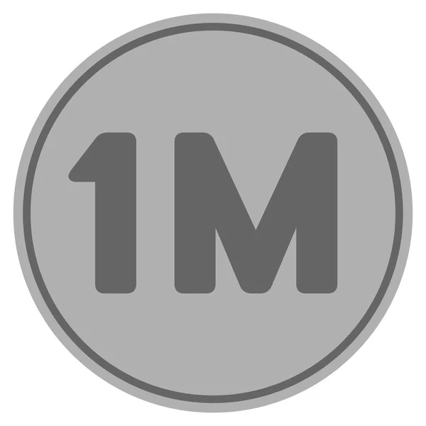 One Million Silver Coin — Stock Vector