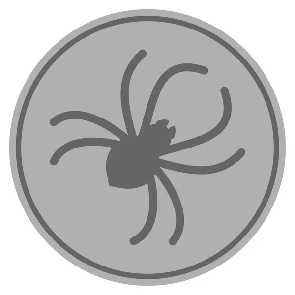 Moneda de plata de araña parásito — Archivo Imágenes Vectoriales