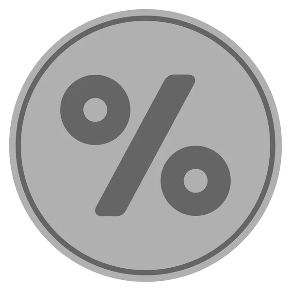 Pourcentage pièce d'argent — Image vectorielle