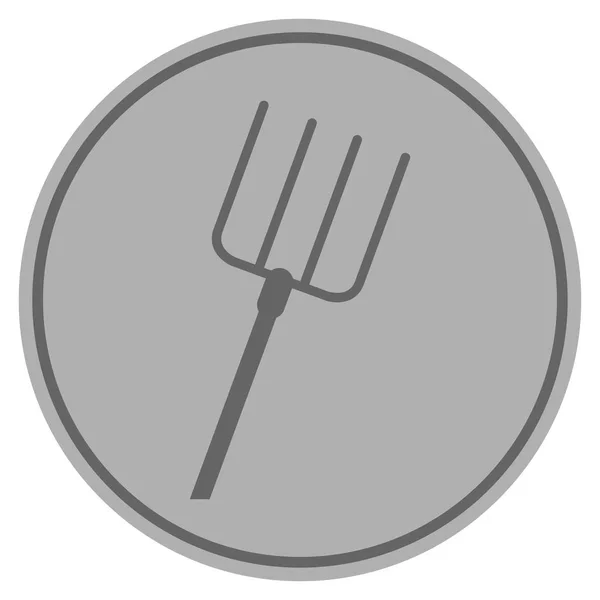 Pitchfork Silver Coin — Vector de stoc