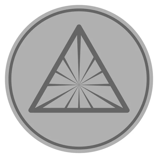 ピラミッド光線銀貨 — ストックベクタ