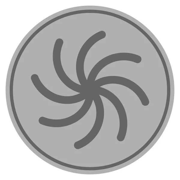 Moneda de Plata Espiral — Vector de stock