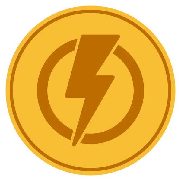 Moeda de ouro de eletricidade — Vetor de Stock