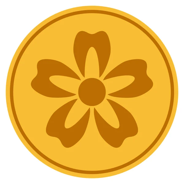 Λουλούδι χρυσό κέρμα — Διανυσματικό Αρχείο