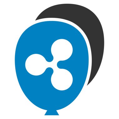 Balonlar düz simgesi dalgalanma