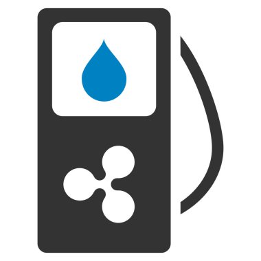 Benzin istasyonu düz simgesi dalgalanma