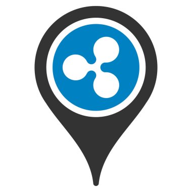 Harita işaretçi düz simgesi dalgalanma