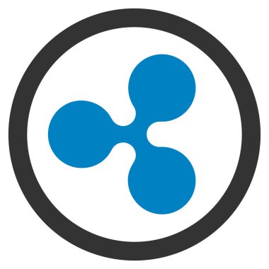 Yuvarlak dalgalanma düz simgesi