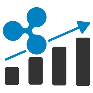 Büyüyen çubuk grafik düz simgesi dalgalanma