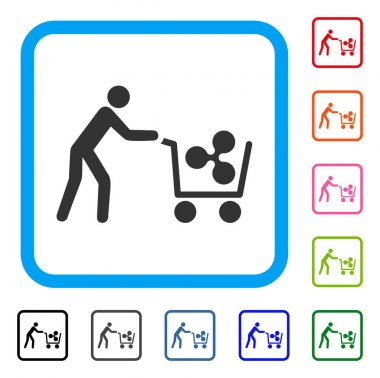 Müşteri sepeti dalgalanma simgesi çerçeveli