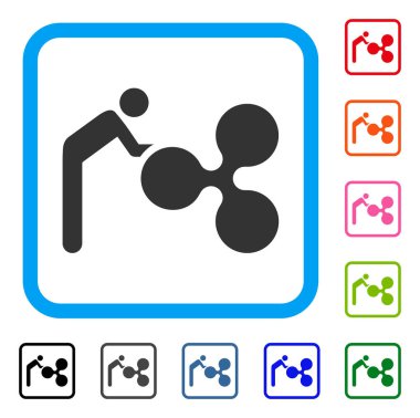 Dalgalanma haddeleme kişi simgesi çerçeveli