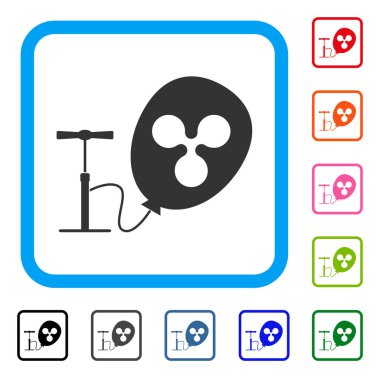 Pompa dalgalanma balon simgesi çerçeveli