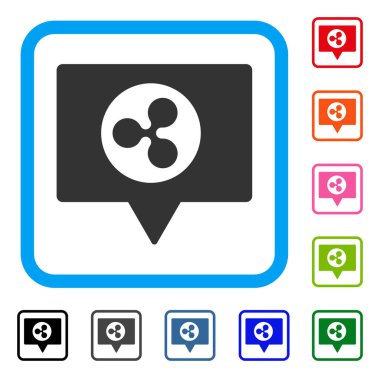 Dalgalanma afiş simgesi çerçeveli