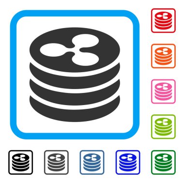 Dalgalanma sikke sütun simgesi çerçeveli