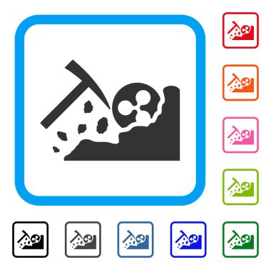 Madeni para incelemesi çerçeveli simgesi dalgalanma