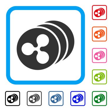 Dalgalanma sikke simge çerçeveli