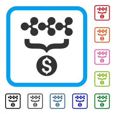 Dalgalanma Doları dönüşüm huni simgesi çerçeveli