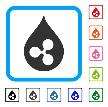 Dalgalanma damla simgesi çerçeveli