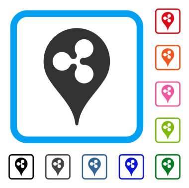 Dalgalanma işaretçi simgesi çerçeveli