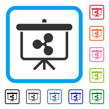 Dalgalanma tanıtım Panosu simgesi çerçeveli