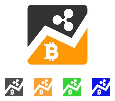 Bitcoin Döviz Piyasası vektör simge dalgalanma