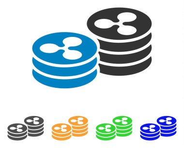 Sikke sütun vektör simge dalgalanma