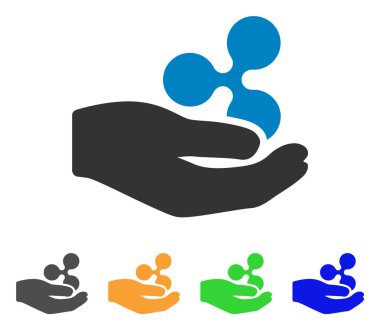 Bağış el vektör simgesi dalgalanma