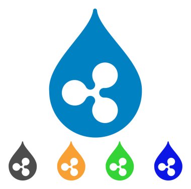 Dalgalanma damla vektör simgesi