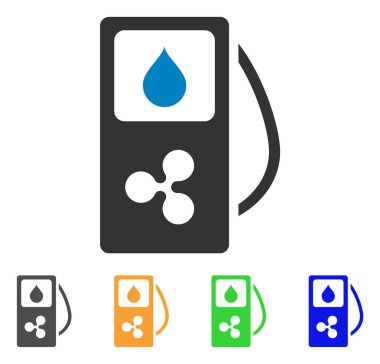 Benzin istasyonu vektör simge dalgalanma