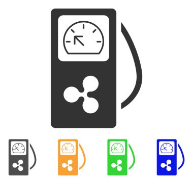 Benzin istasyonu vektör simge dalgalanma