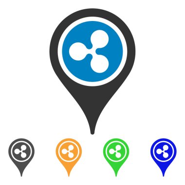 Harita işaretçi vektör simgesi dalgalanma