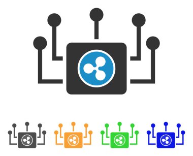 Masternode bağlantıları vektör simge dalgalanma