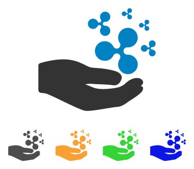 Maaş el vektör simgesi dalgalanma