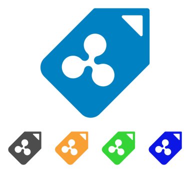 Etiketi vektör simgesi dalgalanma