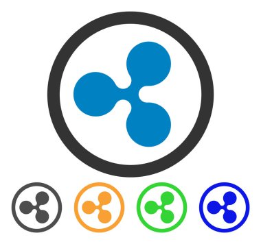 Yuvarlak dalgalanma vektör simgesi